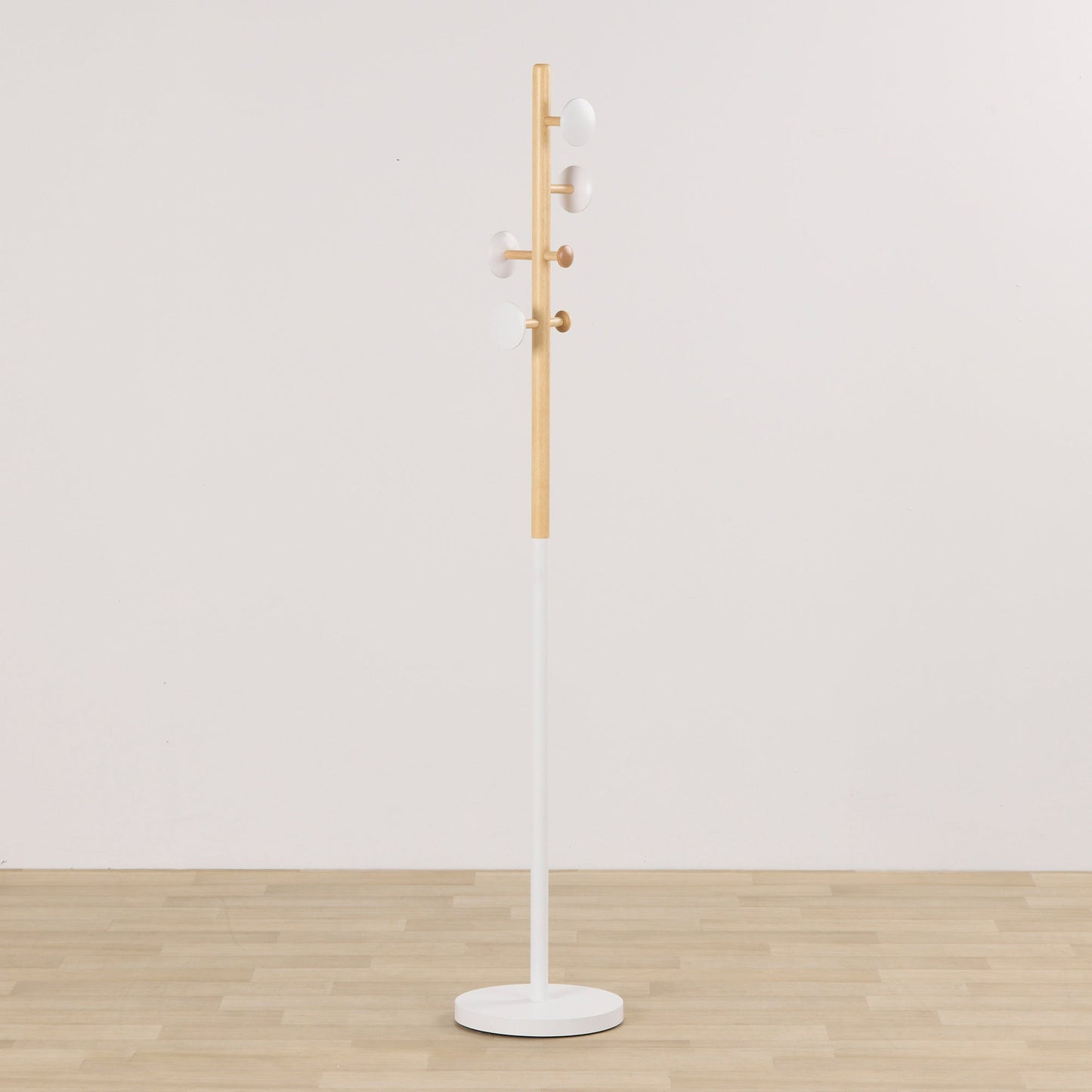 Porte-manteau Mid C - Blanc/Naturel