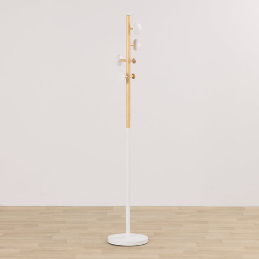 Porte-manteau Mid C - Blanc/Naturel