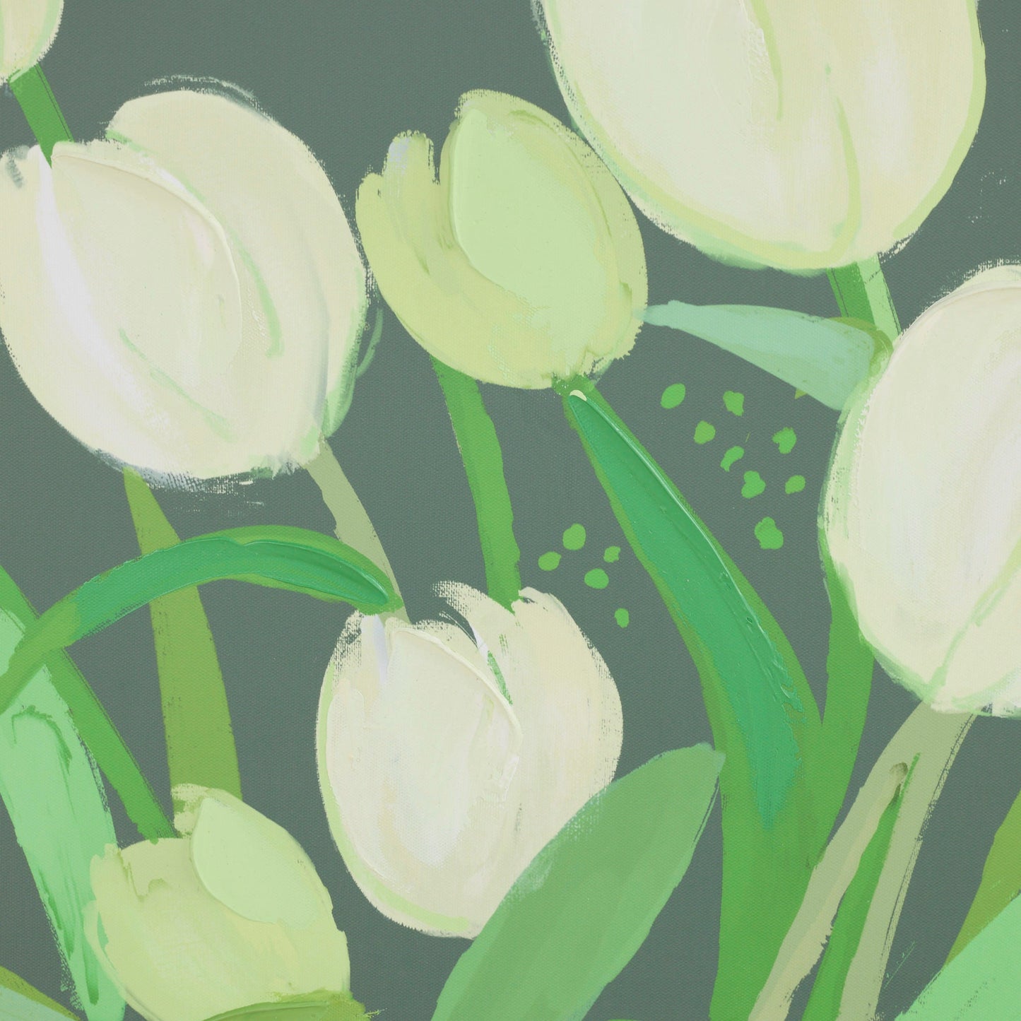 Art de tulipes printanières - Vert