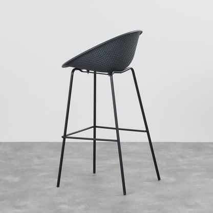 Tabouret de bar Skye - Noir/Gris