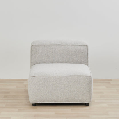 Fauteuil modulaire Abbot sans accoudoirs, 1 place - Naturel