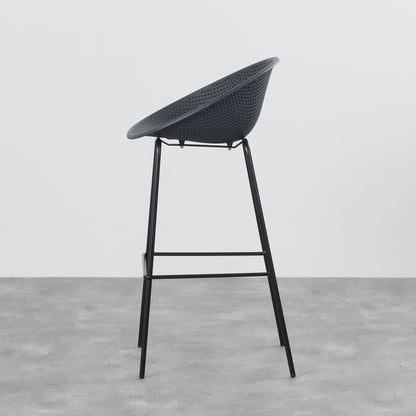 Tabouret de bar Skye - Noir/Gris