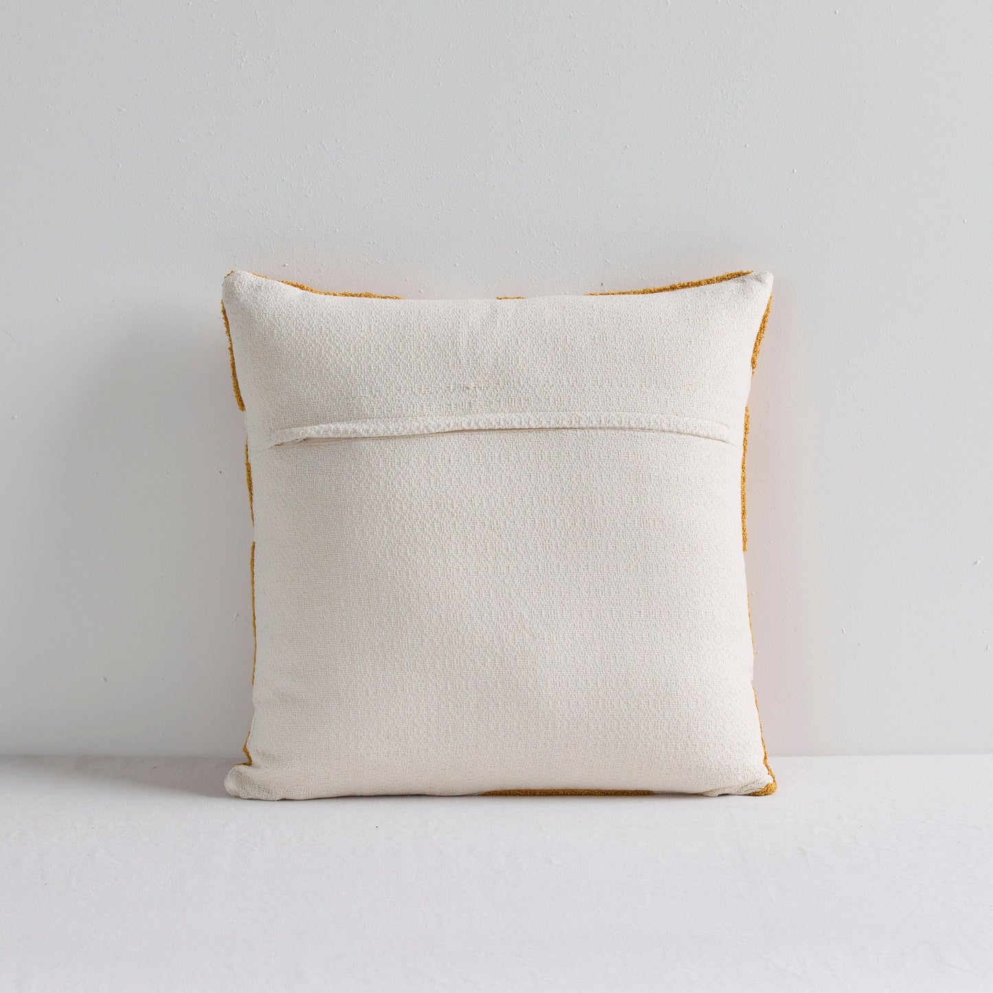 Coussin Sharda - Blanc/Soleil - 50x50cm