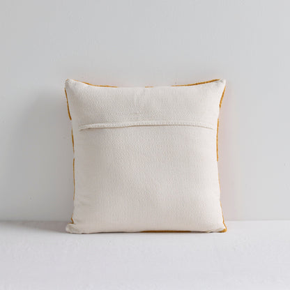 Coussin Sharda - Blanc/Soleil - 50x50cm