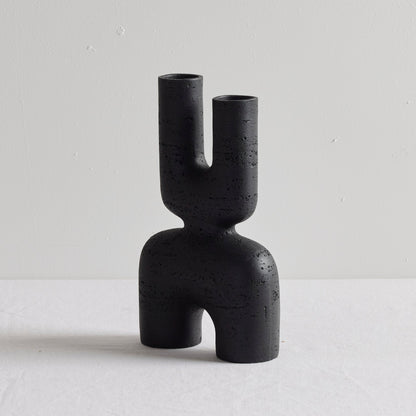 Vase brutaliste - Noir