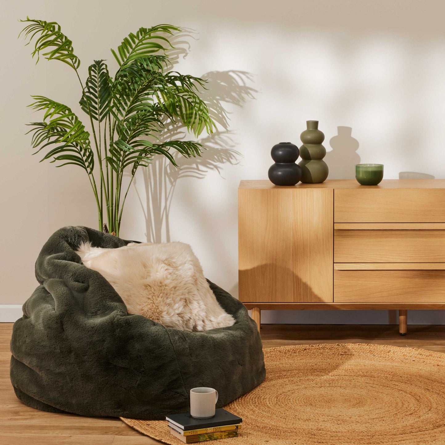 Housse de pouf Kaia - Fougère