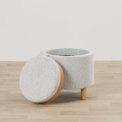 Pouf à plateau - Gris clair