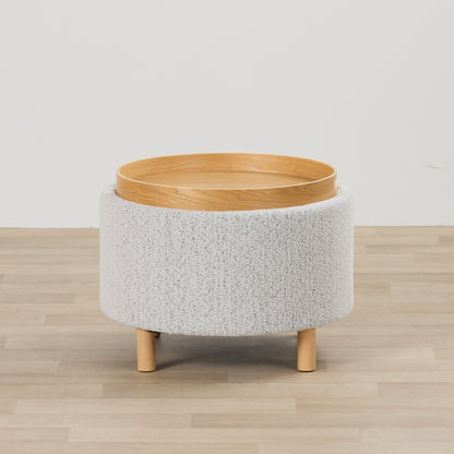 Pouf à plateau Maxi - Gris clair