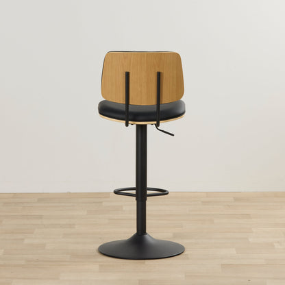 Tabouret de bar Hinton - Noir/Noir