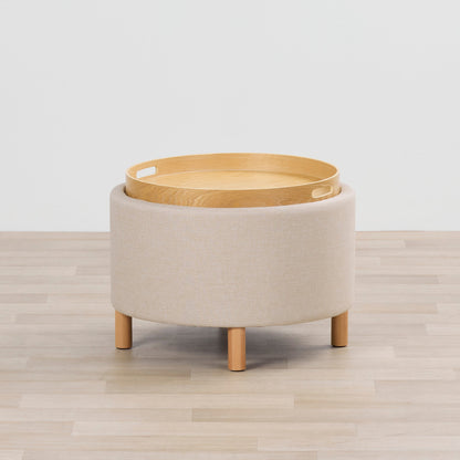 Pouf à plateau Maxi - Naturel