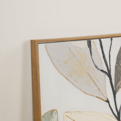 Œuvre d'art de feuilles transparentes