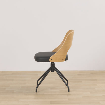 Fauteuil pivotant Adoni - Chêne/Noir