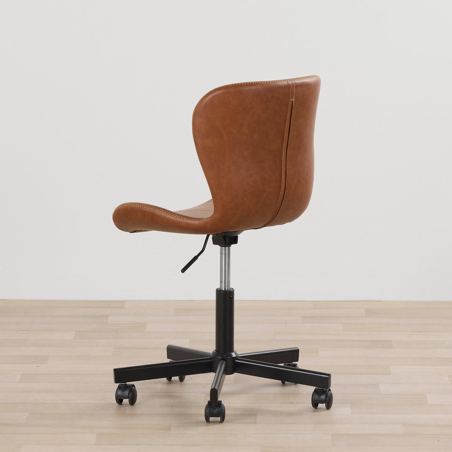 Chaise de bureau Sala en polyuréthane - Noir/Brandy