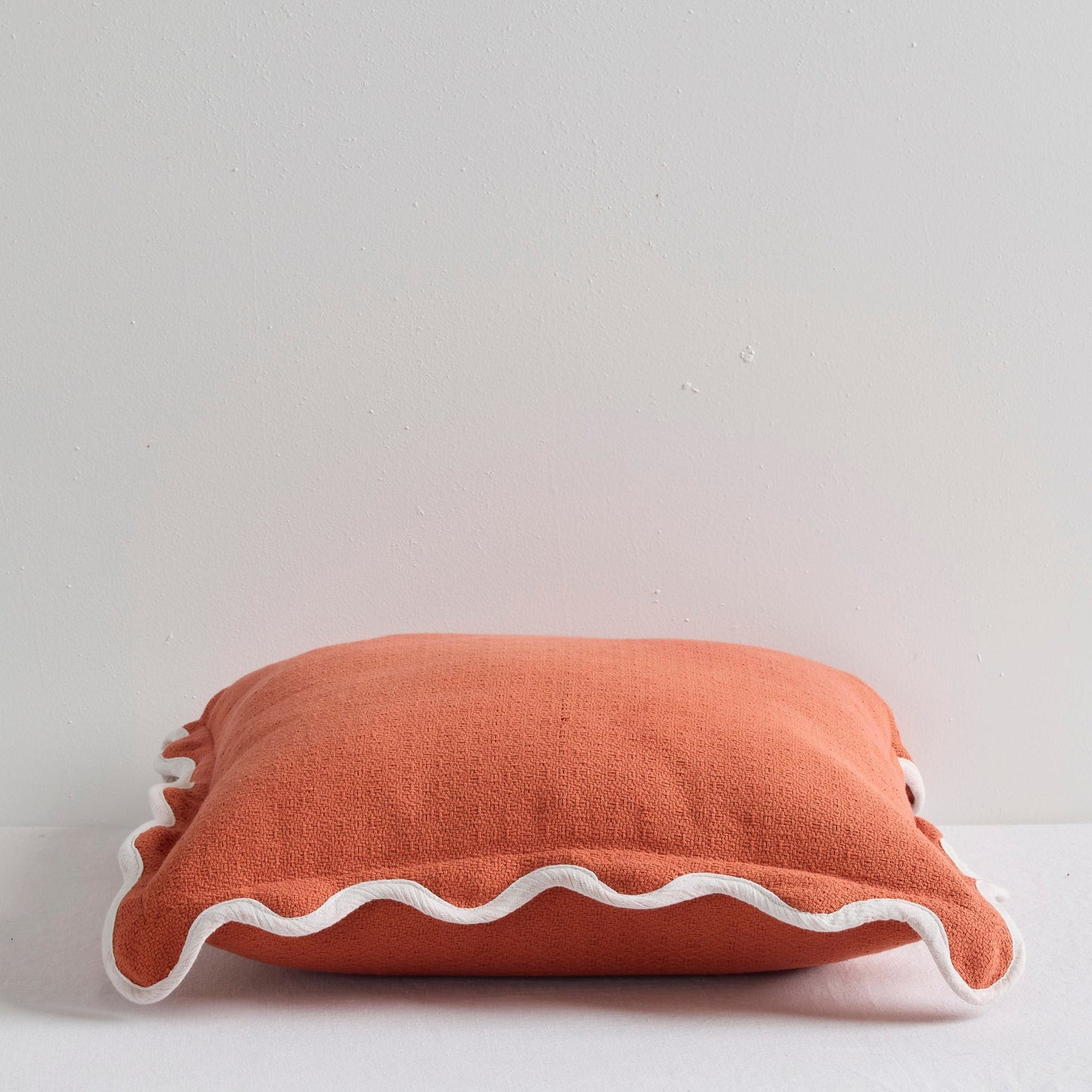 Coussin Perle - Orangina/Blanc - 50x50cm