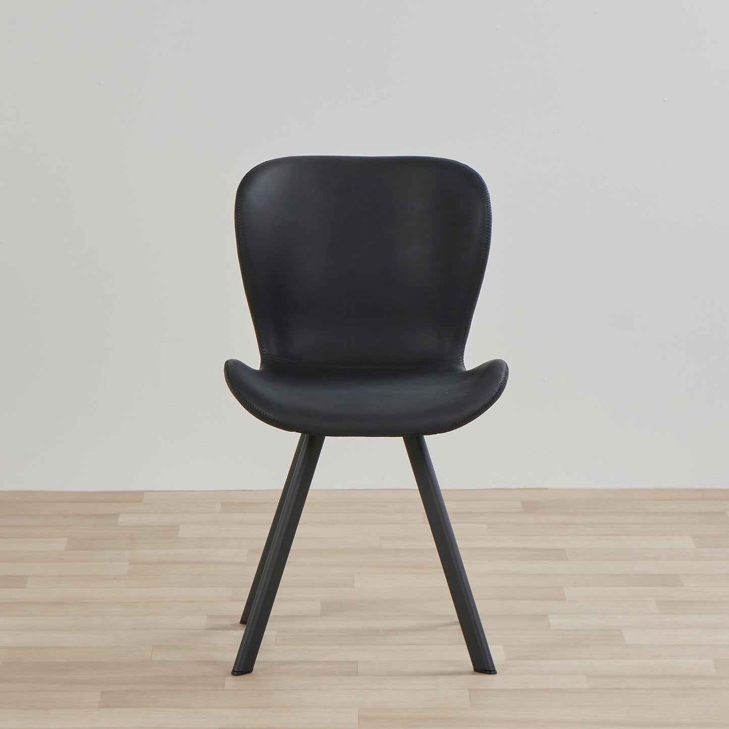 Chaise de salle à manger Sala en polyuréthane - Noir/Noir