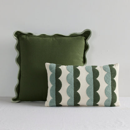 Coussin Effie - Vert moyen/Menthe - 30 x 50 cm