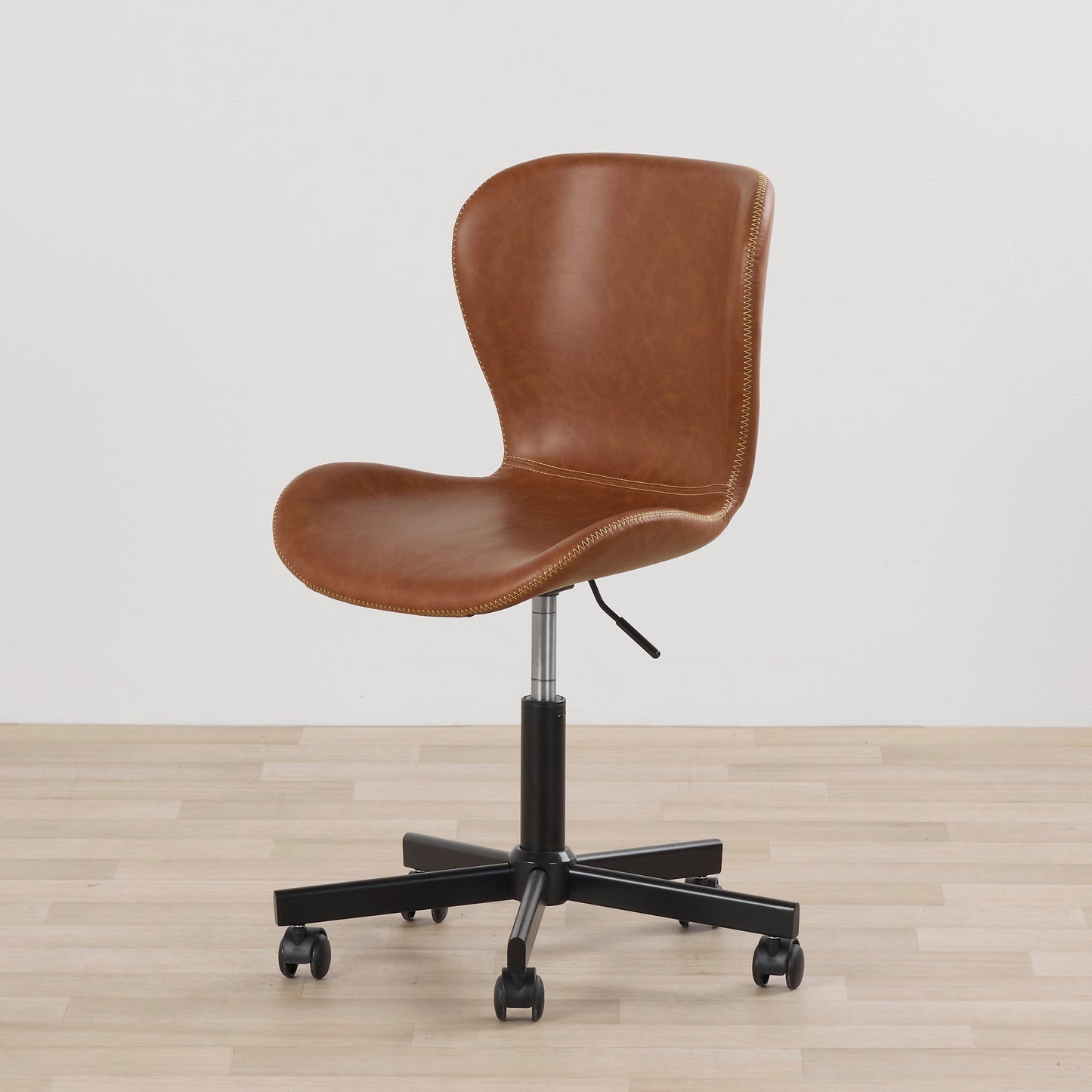 Chaise de bureau Sala en polyuréthane - Noir/Brandy