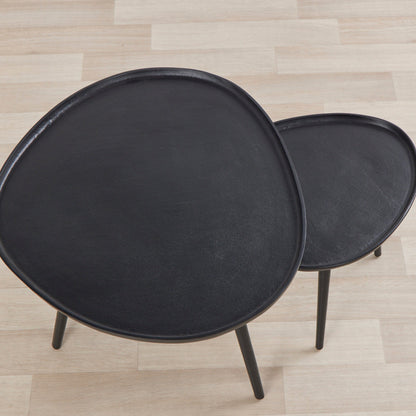 Tables basses gigognes Temper - Noir - Lot de 2