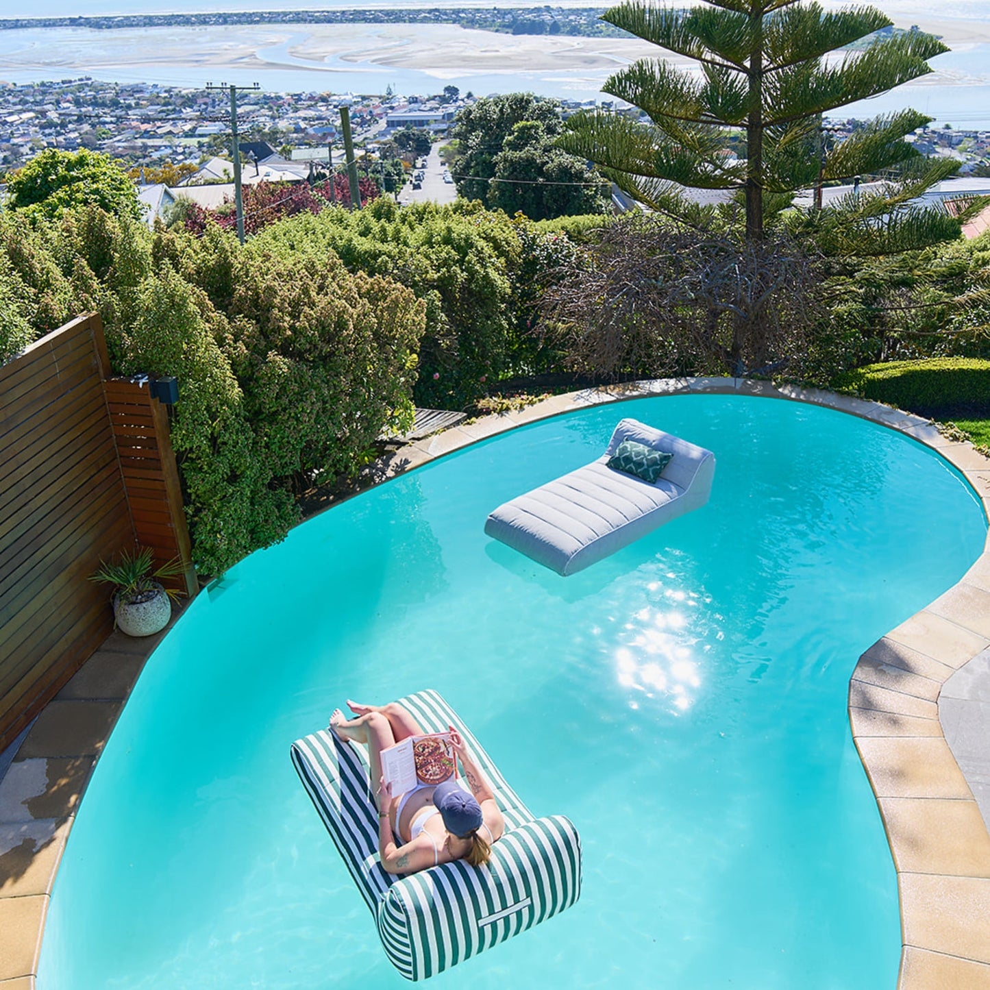 Fauteuil gonflable Zuma - Rayures vertes