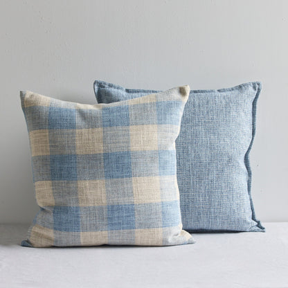 Coussin Inez - Naturel/Bleu - 50x50