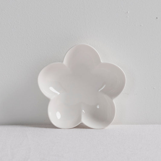 Plat Fleur - Blanc