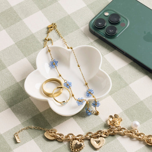 Mini-assiette Fleur - Blanche