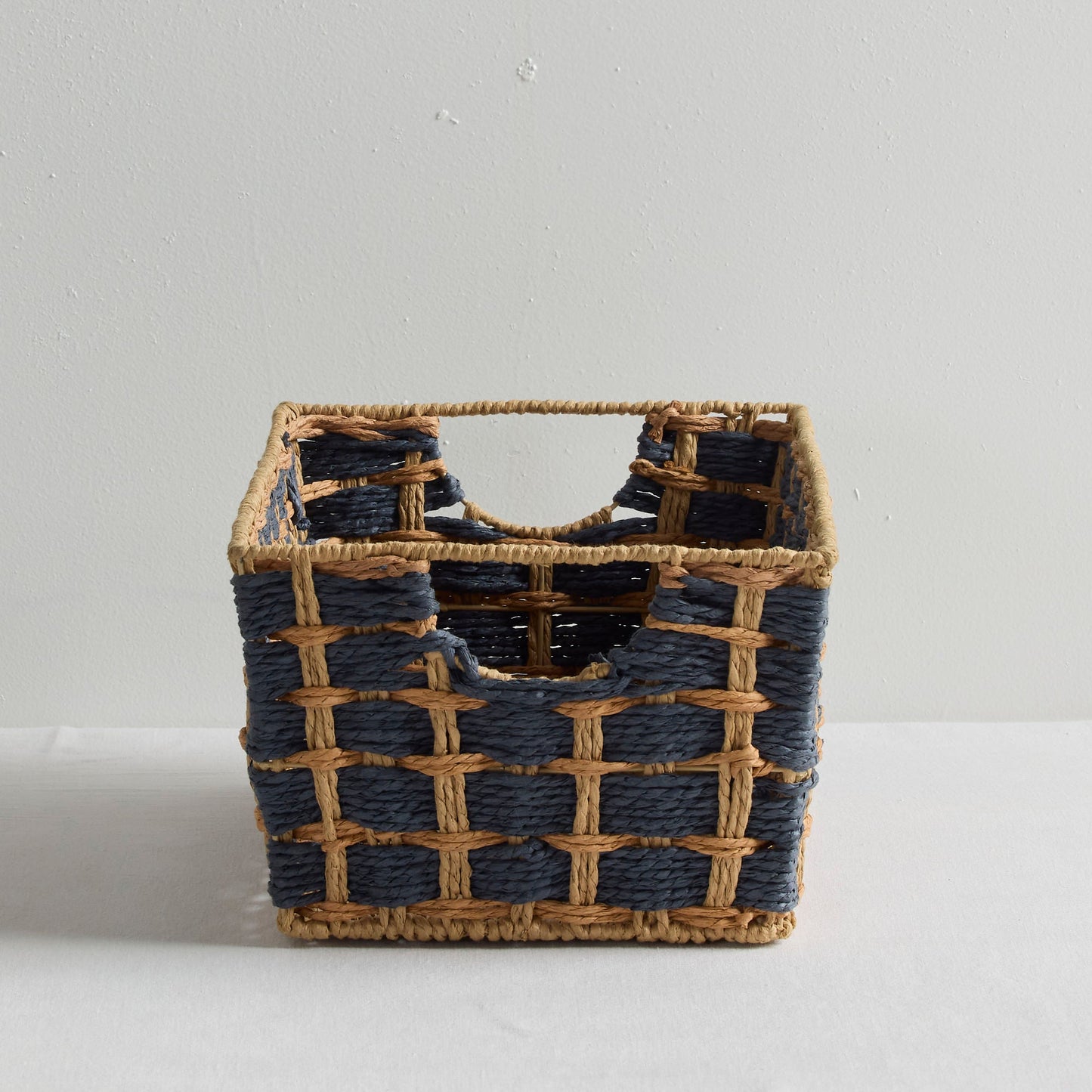 Checker Basket - Moyen - Bleu marine/Beige