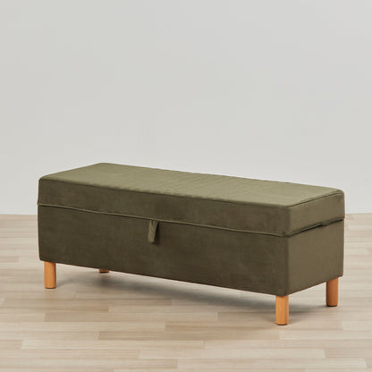 Pouf de rangement - Vert olive