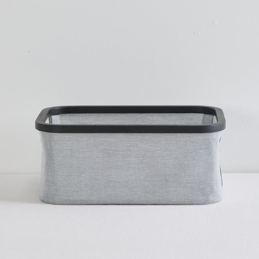 Panier rectangulaire Tyg - Gris/noir - Moyen