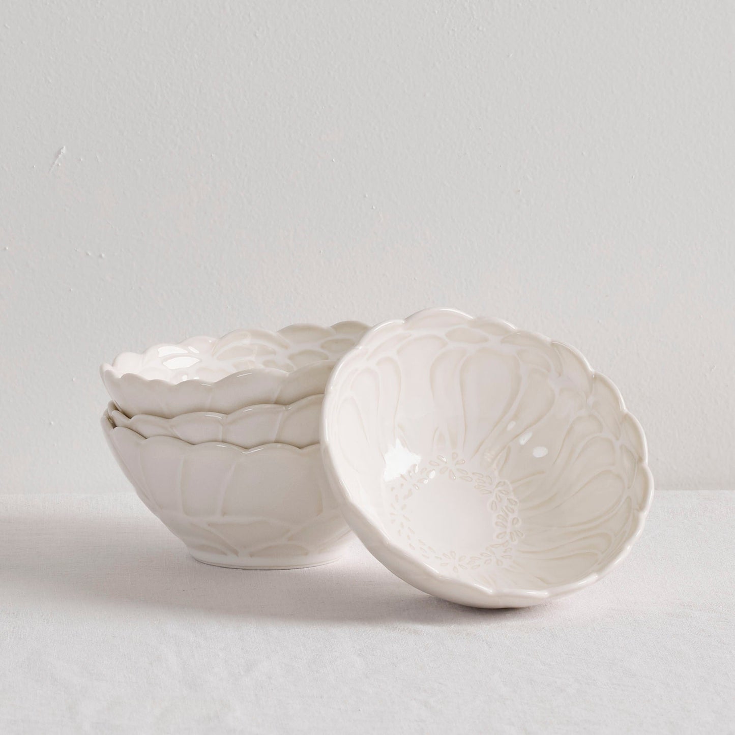 Ensemble de 4 bols Zinnia - Blanc