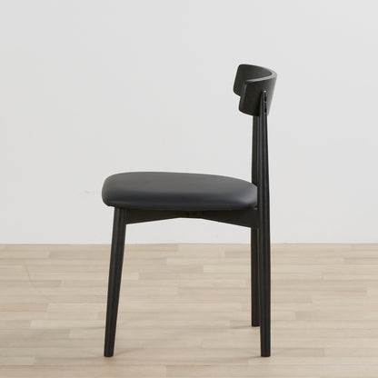 Chaise de salle à manger Henry - Noir/PU