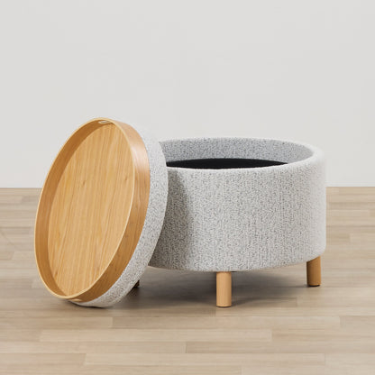 Pouf à plateau Maxi - Gris clair