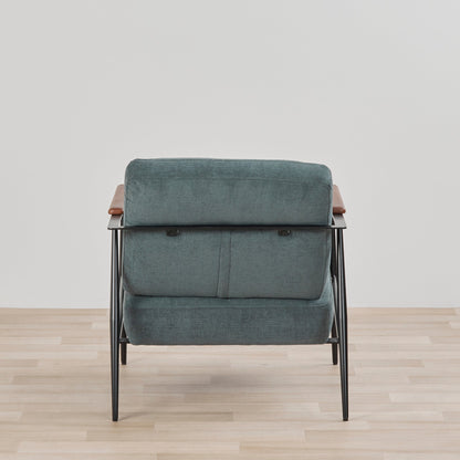 Fauteuil en marbre - Bleu acier