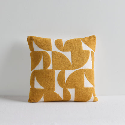 Coussin Sharda - Blanc/Soleil - 50x50cm