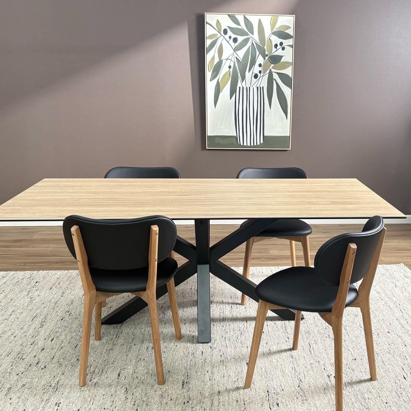 Table de salle à manger Larcom - 90 x 160 cm - Céramique