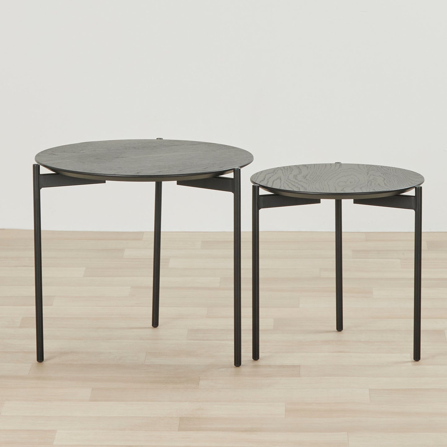 Table gigogne Silas - Noire - 2 pièces