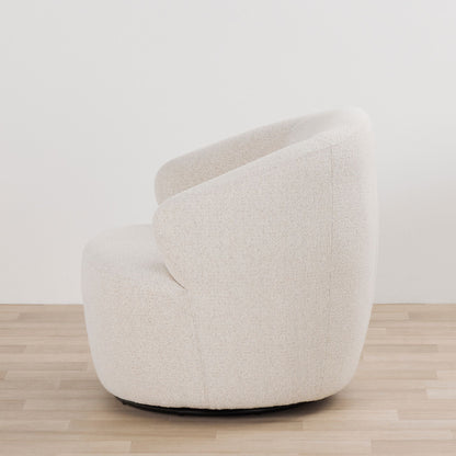 Fauteuil pivotant Lexie - Crème