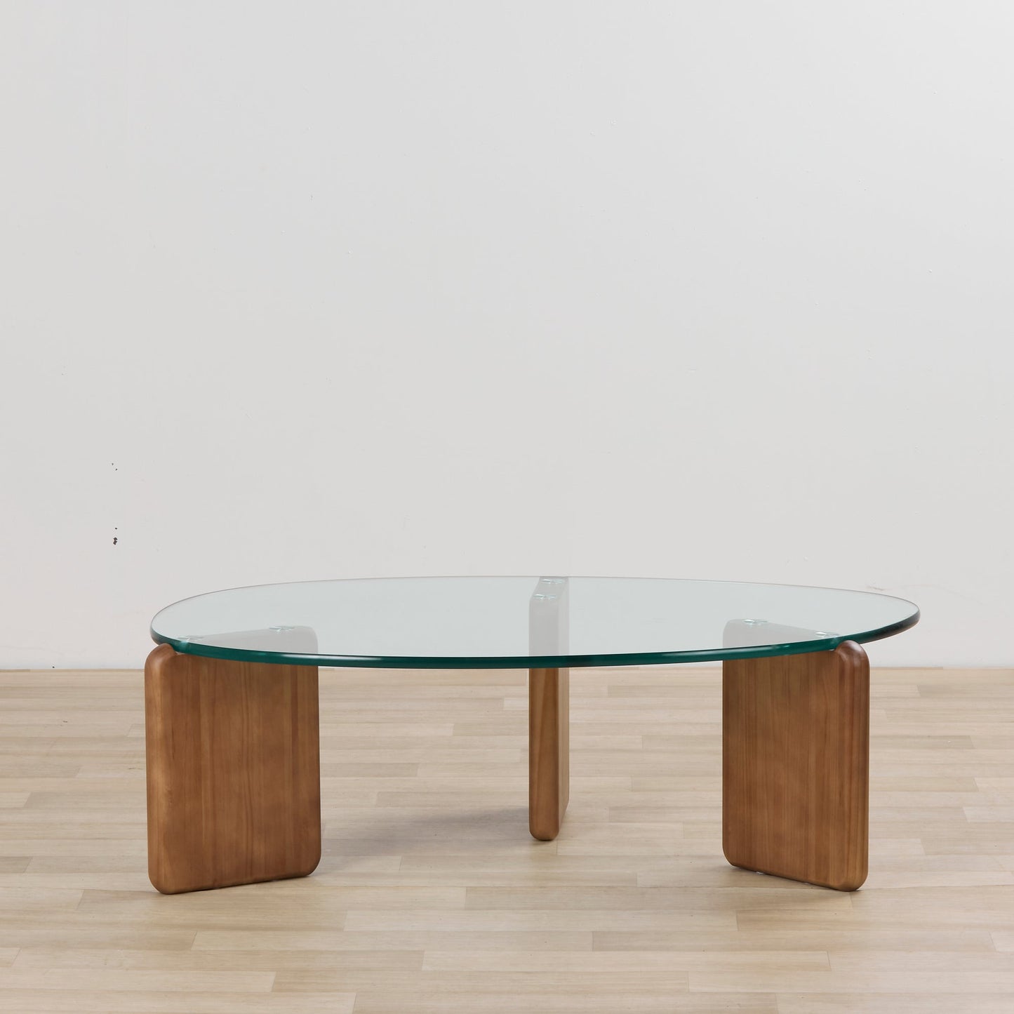 Table basse Pascal - Pin foncé/Verre