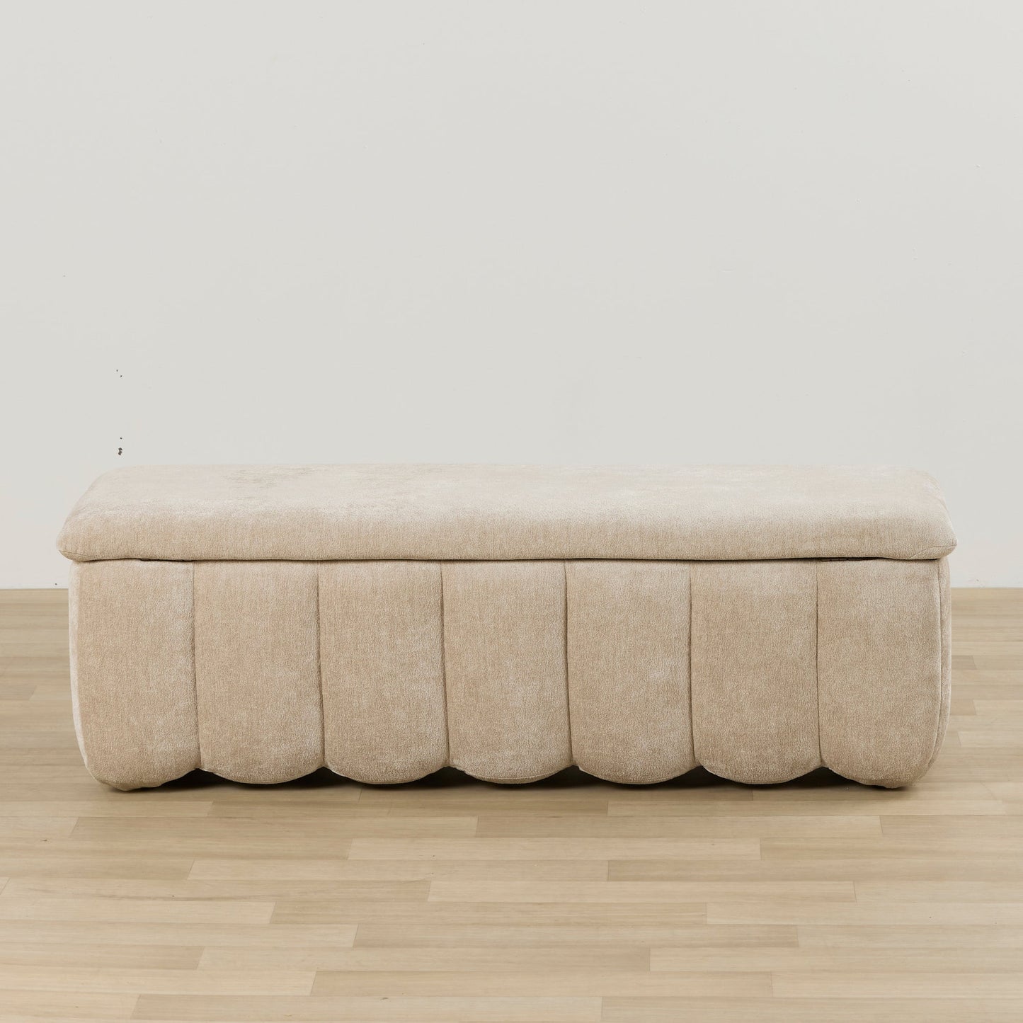 Pouf de rangement Trento - Naturel