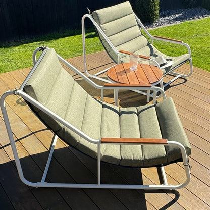 Ensemble de chaises longues Cabana - 3 pièces - Vert