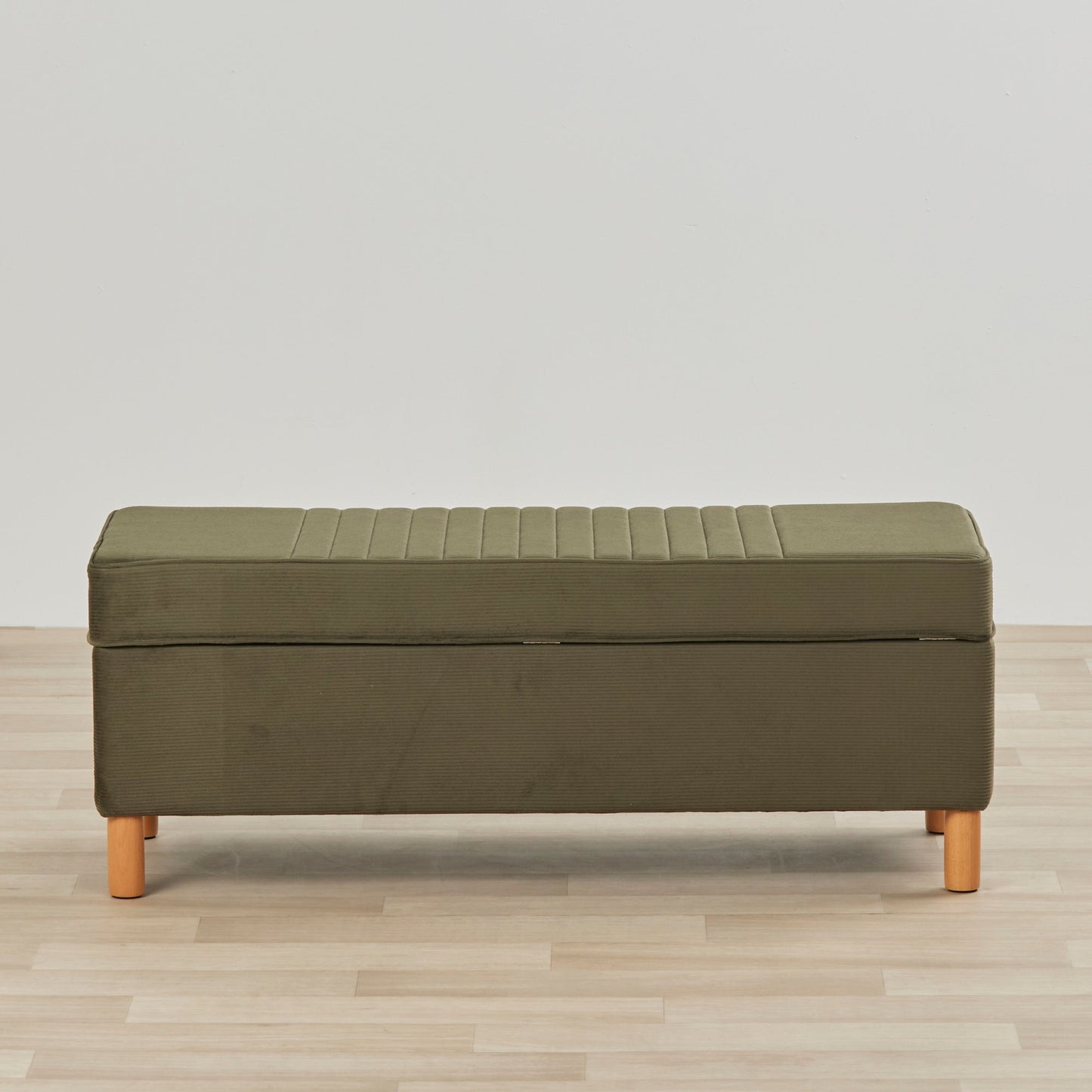 Pouf de rangement - Vert olive