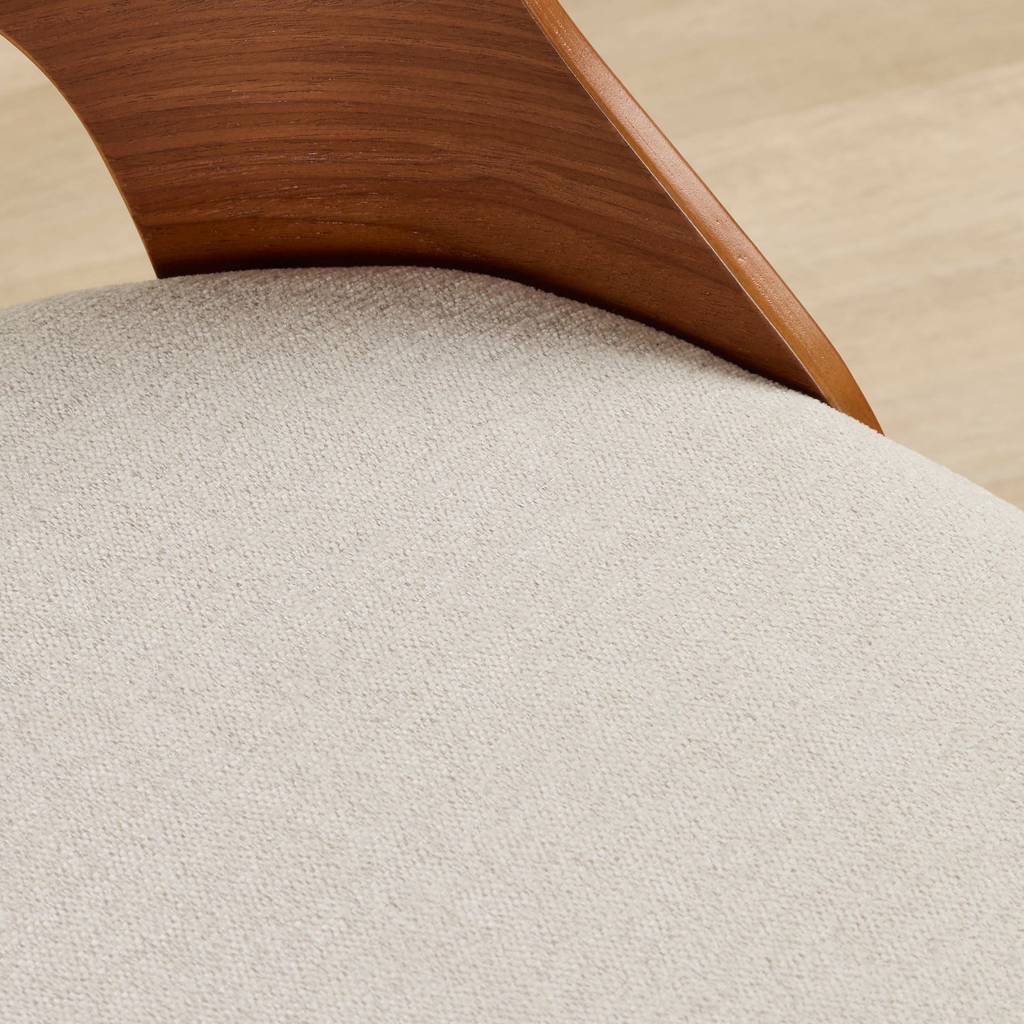 Fauteuil pivotant Adoni - Noyer/Beige