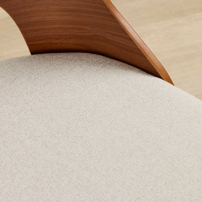 Fauteuil pivotant Adoni - Noyer/Beige