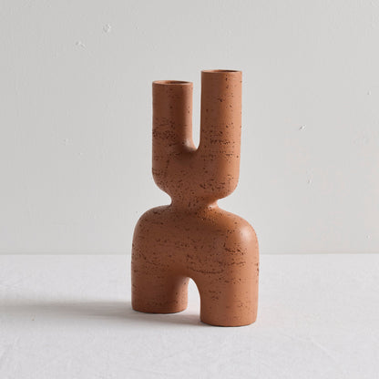 Vase brutaliste - Rouille