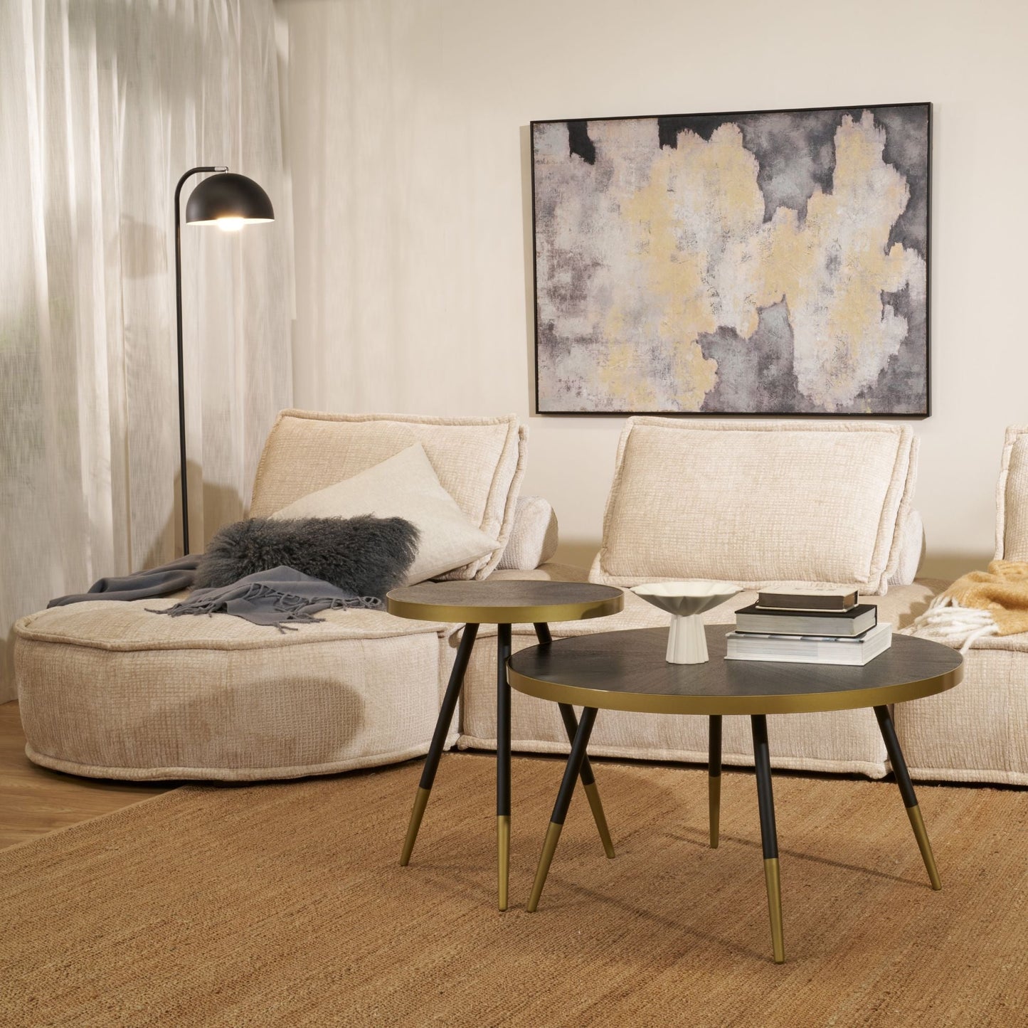 Lampadaire Halo - Noir - 155 cm