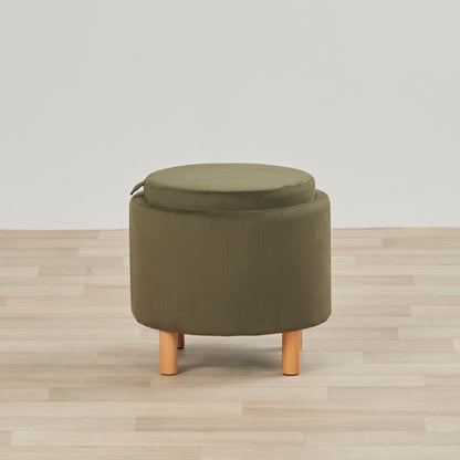 Pouf à plateau - Vert olive