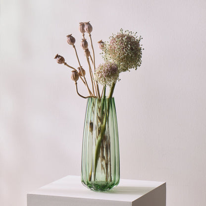 Vase Elena en verre - Gris/Vert