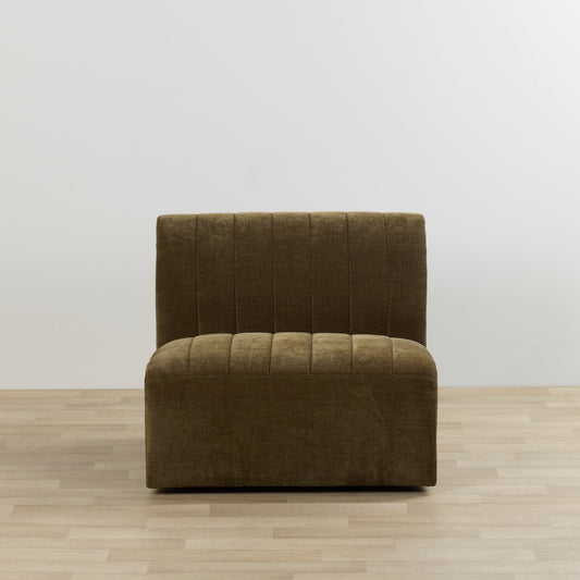 Canapé-lit modulaire Acadia 1,5 place sans accoudoirs - Kaki