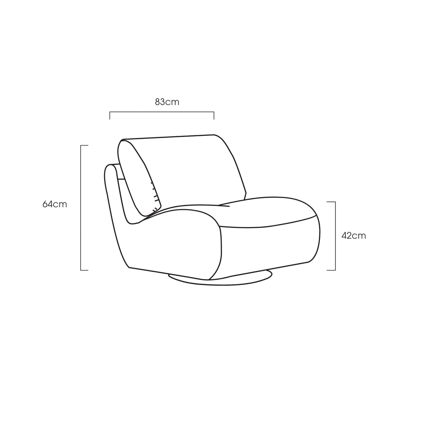 Fauteuil pivotant Sashka - Vieil or