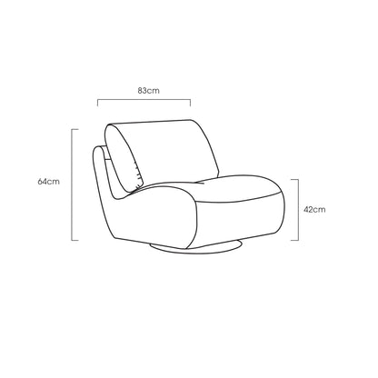 Fauteuil pivotant Sashka - Vieil or